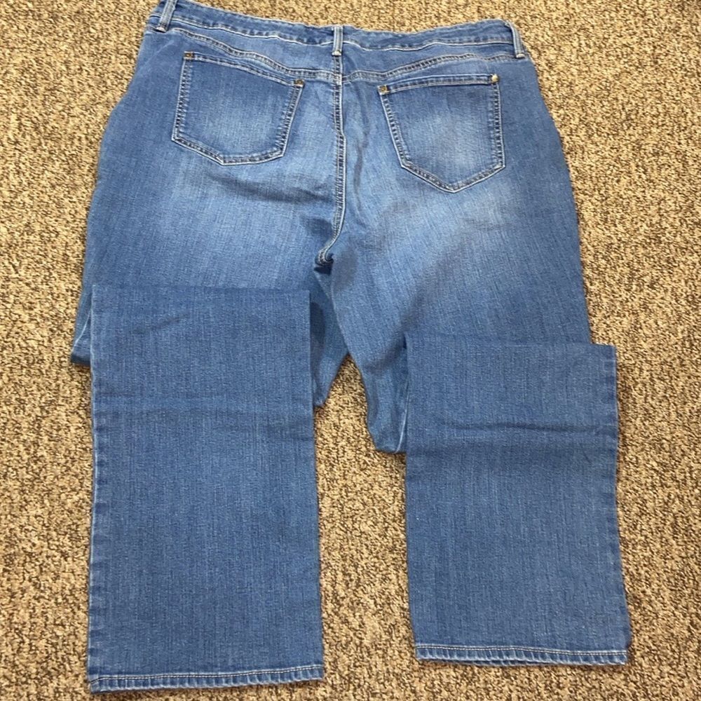 Gloria Vanderbilt All Around SLIMMING Effects Rail Straight Plus Sz 18 Stretch